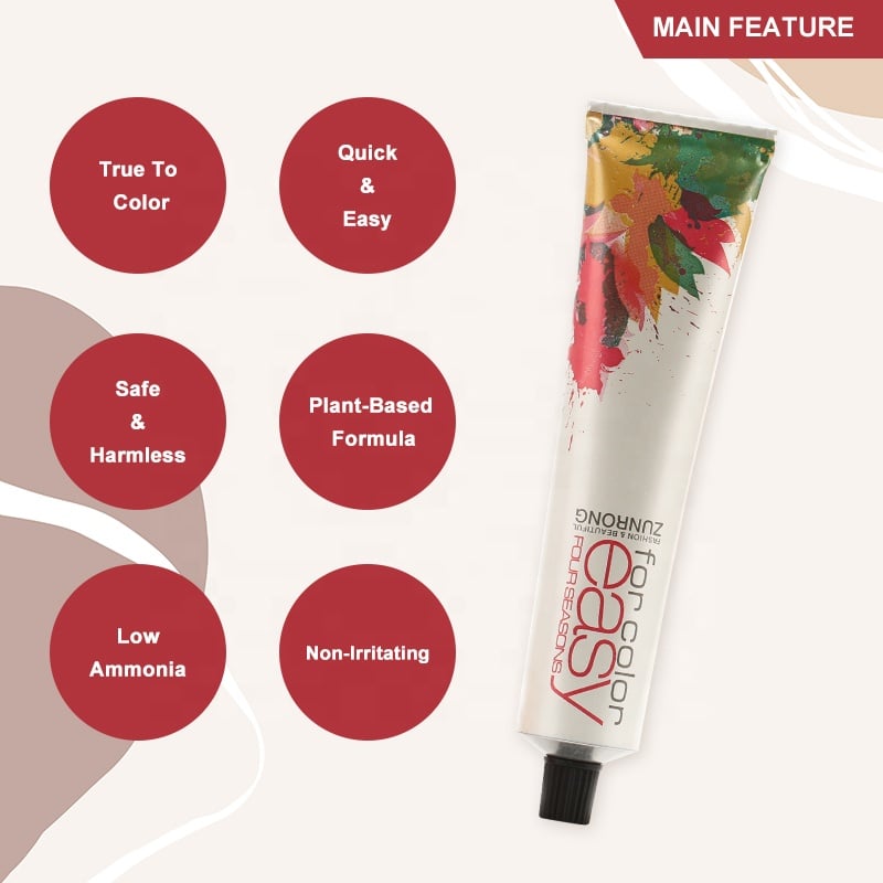 NEW Hair Salon Products Low Ammonia Super Hot Fashion Red Colour Permanent Hair Dye Cream Organic Hair Color Wholesale Dyes manufacture