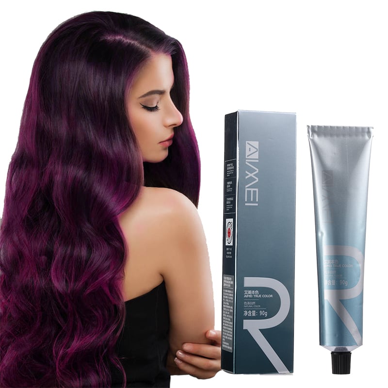 Guangzhou Private Label Low Ammonia Purple Fashion Hair Color Hair Dye Professional Cover Grey Hair for Salon Use manufacture