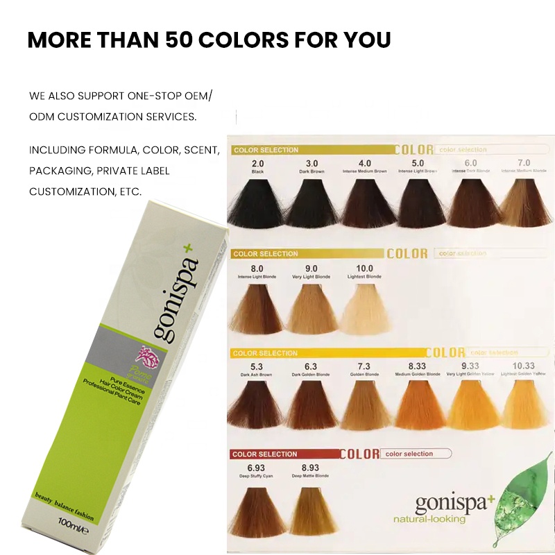 OEM/ODM High Quality Private Label Super Coverage of White Hair Permanent Hair Color Cream Professional Hair Dye China 100 Ml supplier