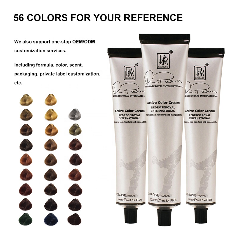 Factory OEM Ammonia Free Dark Green Hair Dye Color Cream 100% Grey Coverage For Professional Salon Permanent Coloring Dyeing factory