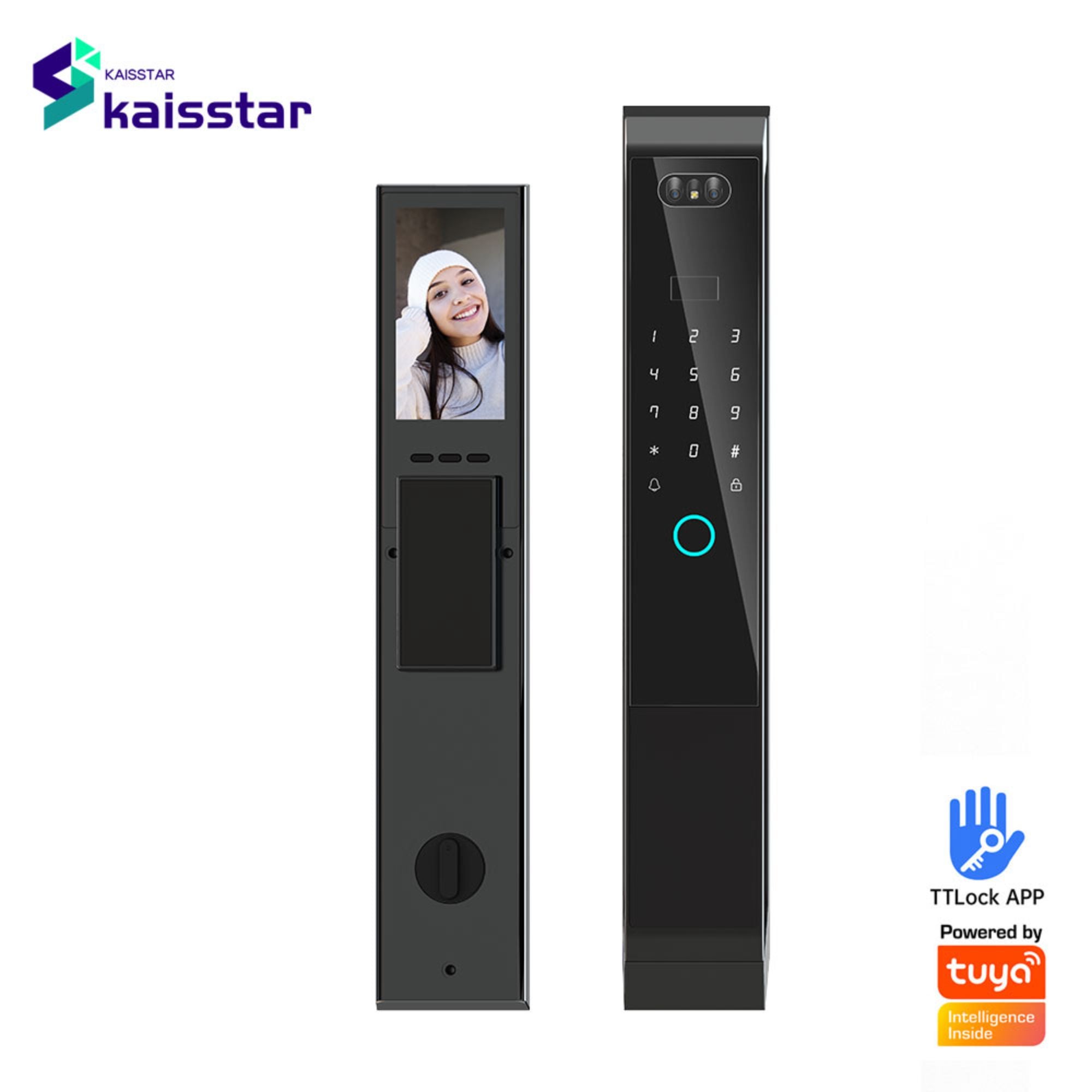 P20-3D Face recognition WIFI remote visual smart fingerprint lock Password lock home swipe card lock