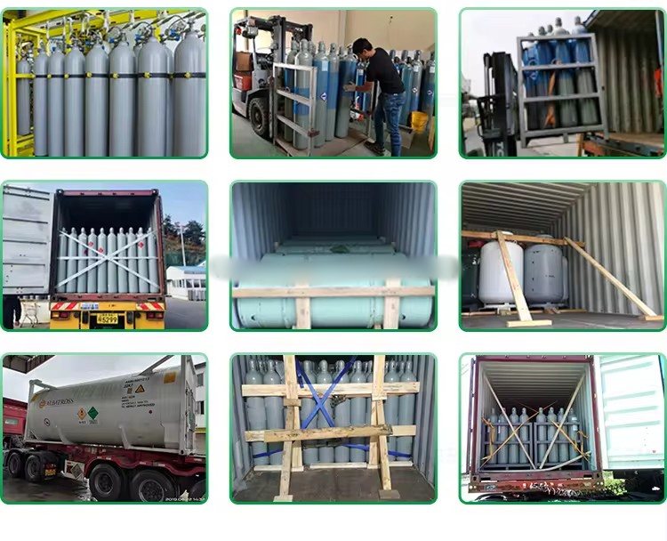 co2 cylinder aluminum co2 tank Oxygen cylinder with CGA 540 CGA870 250pcs 20ft container factory