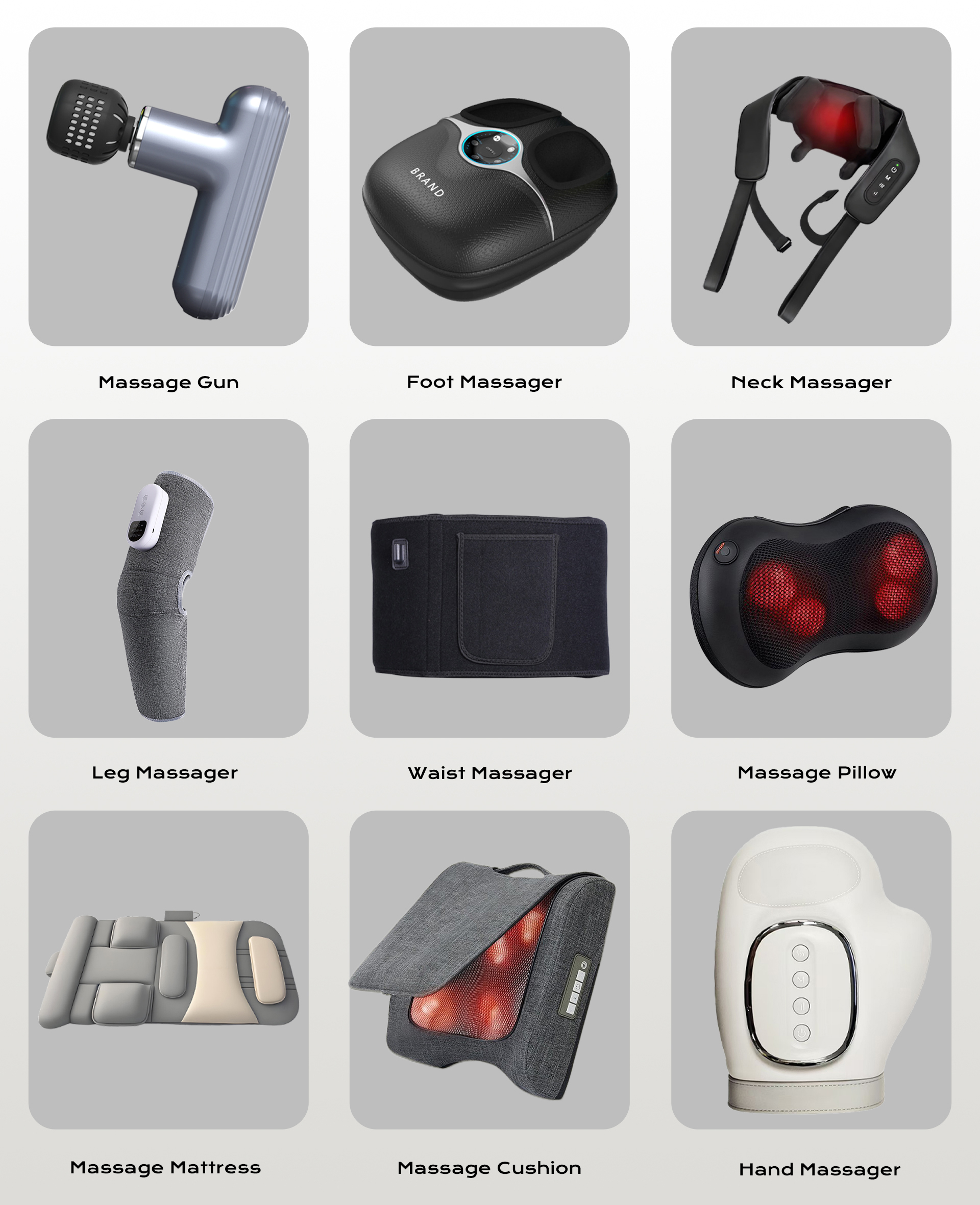 2024 Customized Logo Electric Shiatsu Massage Pillow Cushion Portable Back Neck Kneading Body Massager Heat Hot Sale Leg Heated details