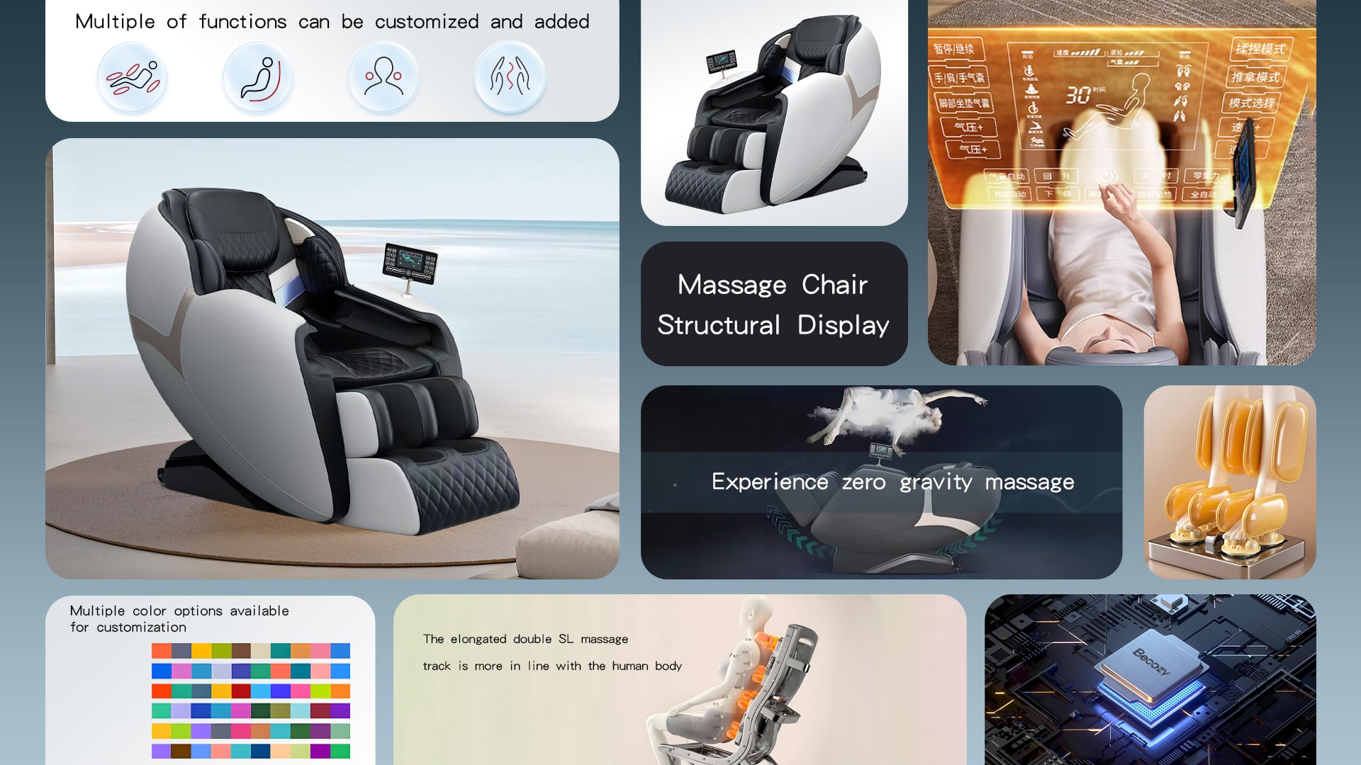 product luxury space capsule 4d movement massage chair guide rail electric design musical function cross border wholesale gift sofa-11