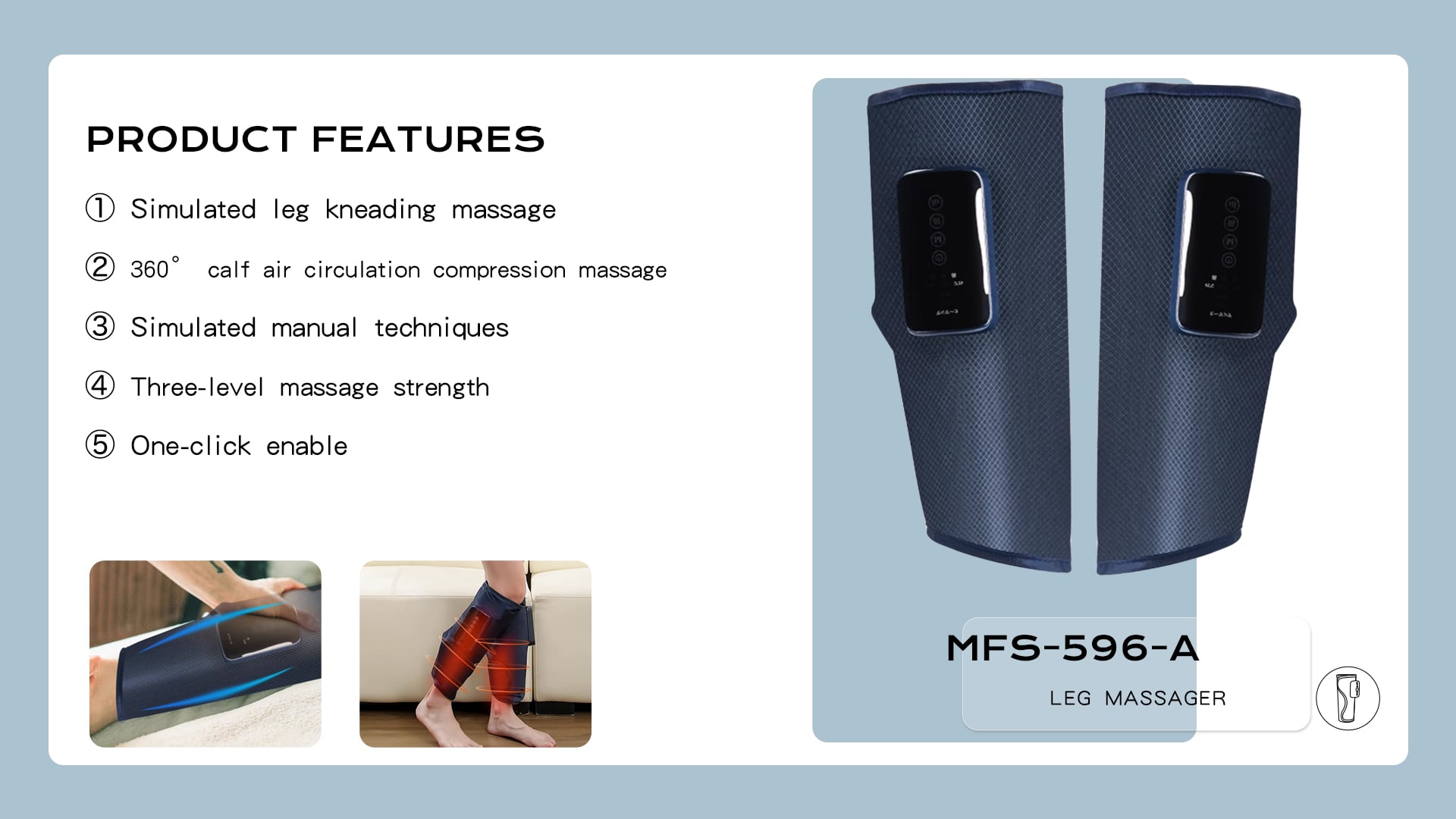 product 2025 electric cordless leg compression massager air foot leg massager feet legs massage device-10