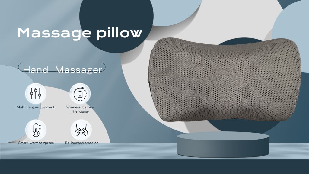 product electric shiatsu infrared heated massager for full body neck shoulder waist for car home use rolling kneading pillow-5