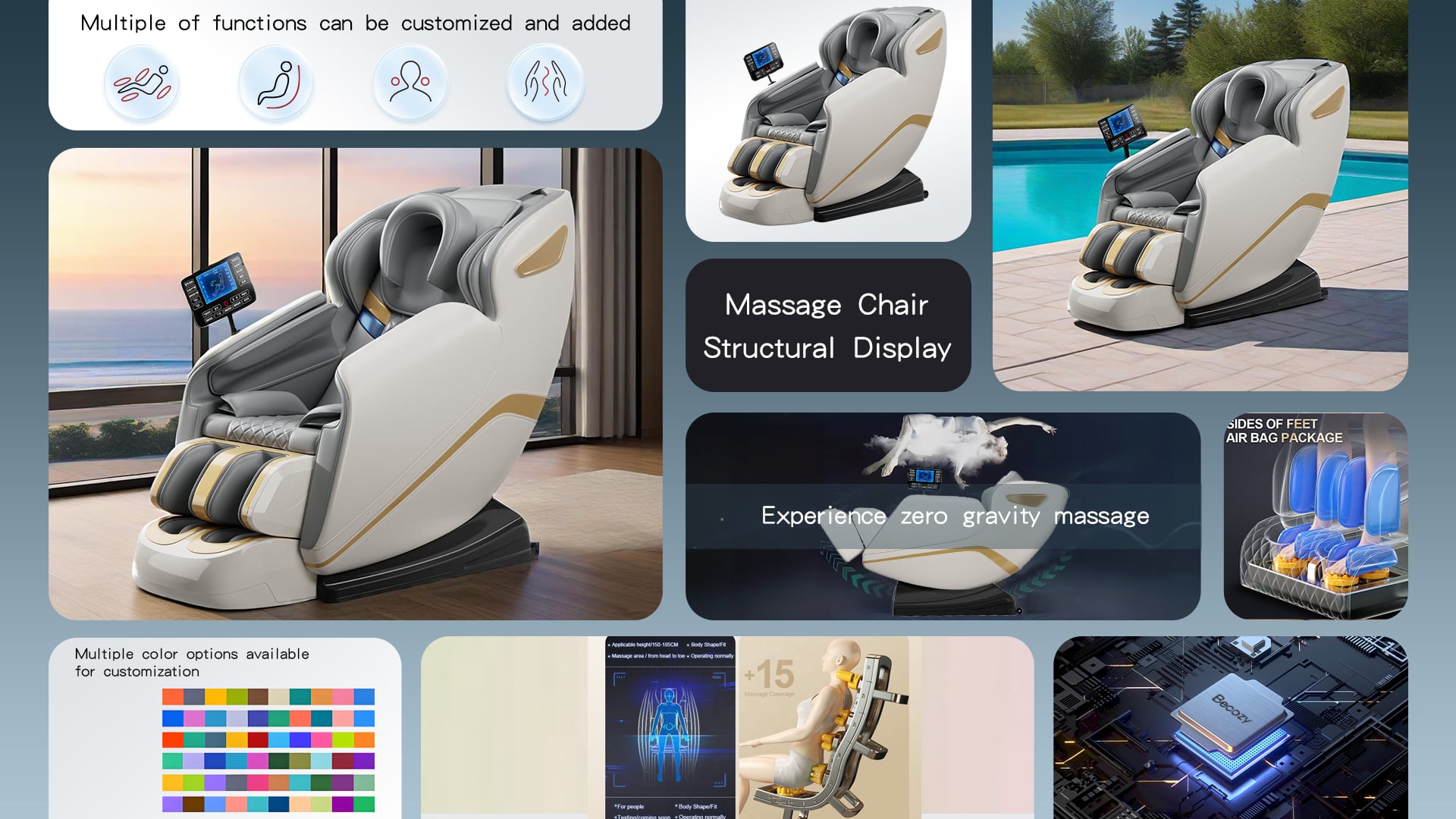 product chinas best 0 gravity electric full body salon massage chair bed 3d 4d 8d sl track technology-11