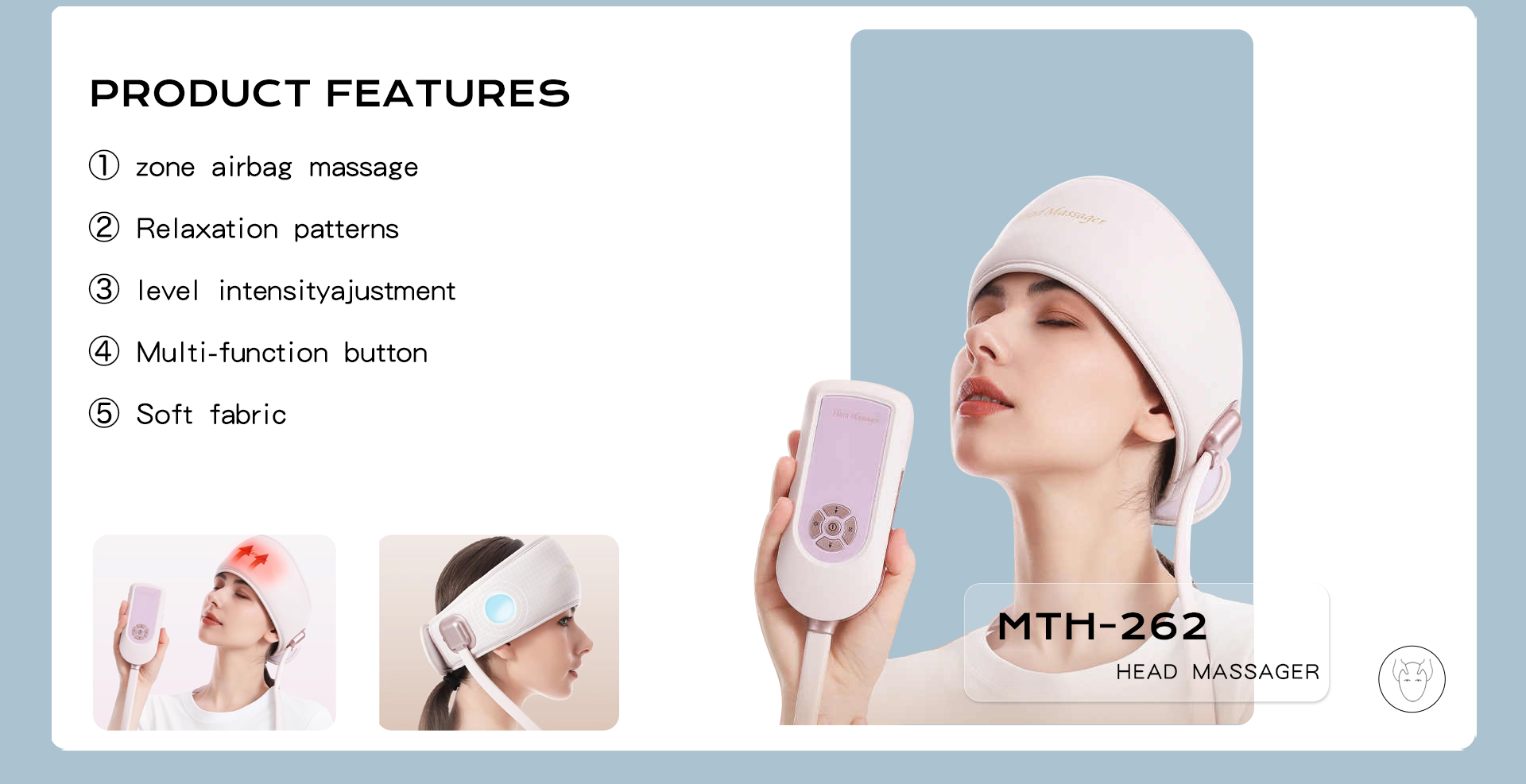 product 6 zone electric head spa equipment heating wrap airbag head massager with scalp relaxing features-12