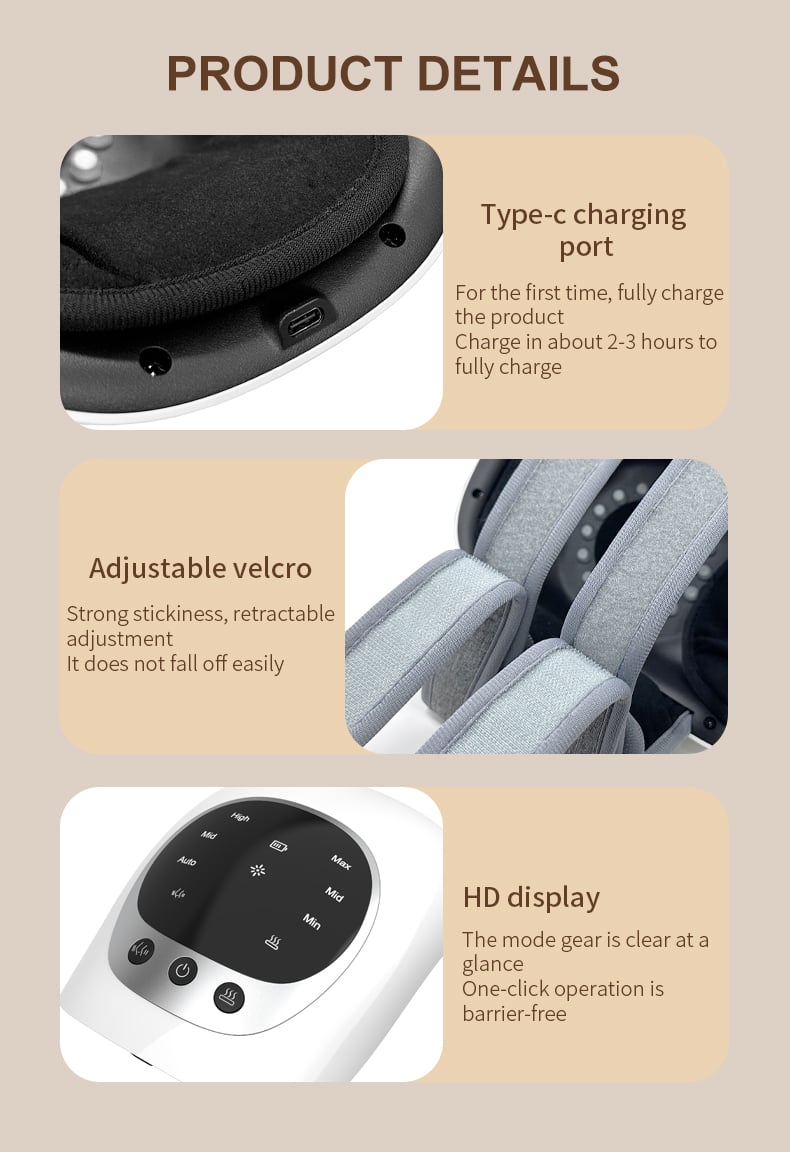 product becozy k7002 2025 new smart wireless infrared electric knee massager heated vibration effective arthritis pain relief-10