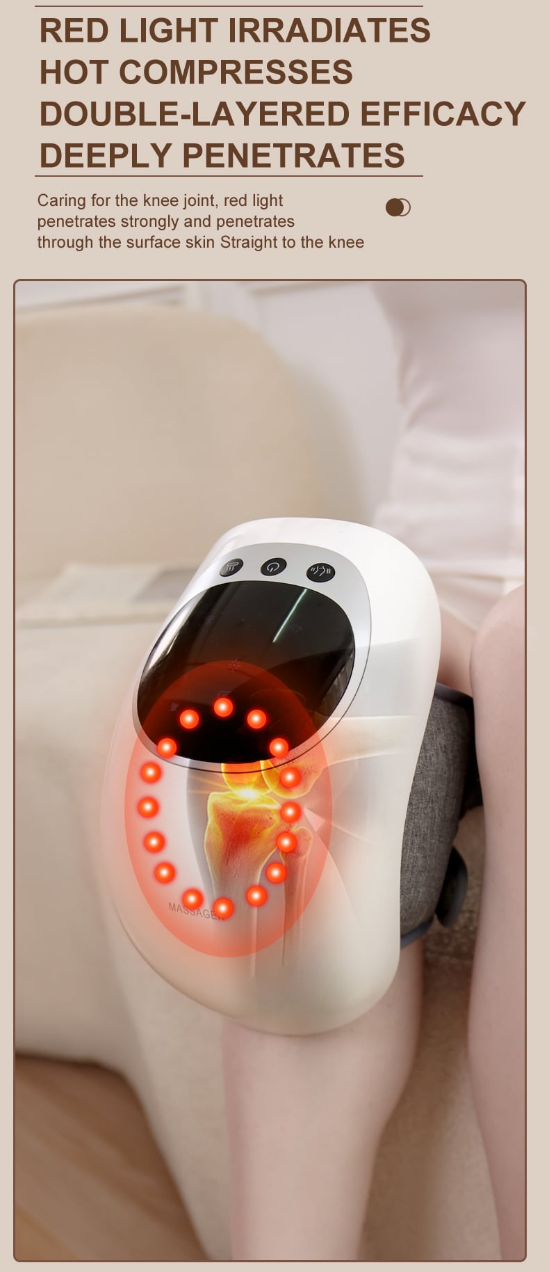 product becozy k7002 2025 new smart wireless infrared electric knee massager heated vibration effective arthritis pain relief-4