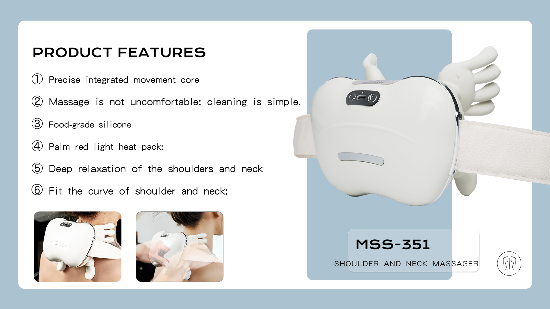 2025 Hot Sale Electric Neck Massager with Soothing Heat Intelligent Shiatsu Neck Back Massager Product factory