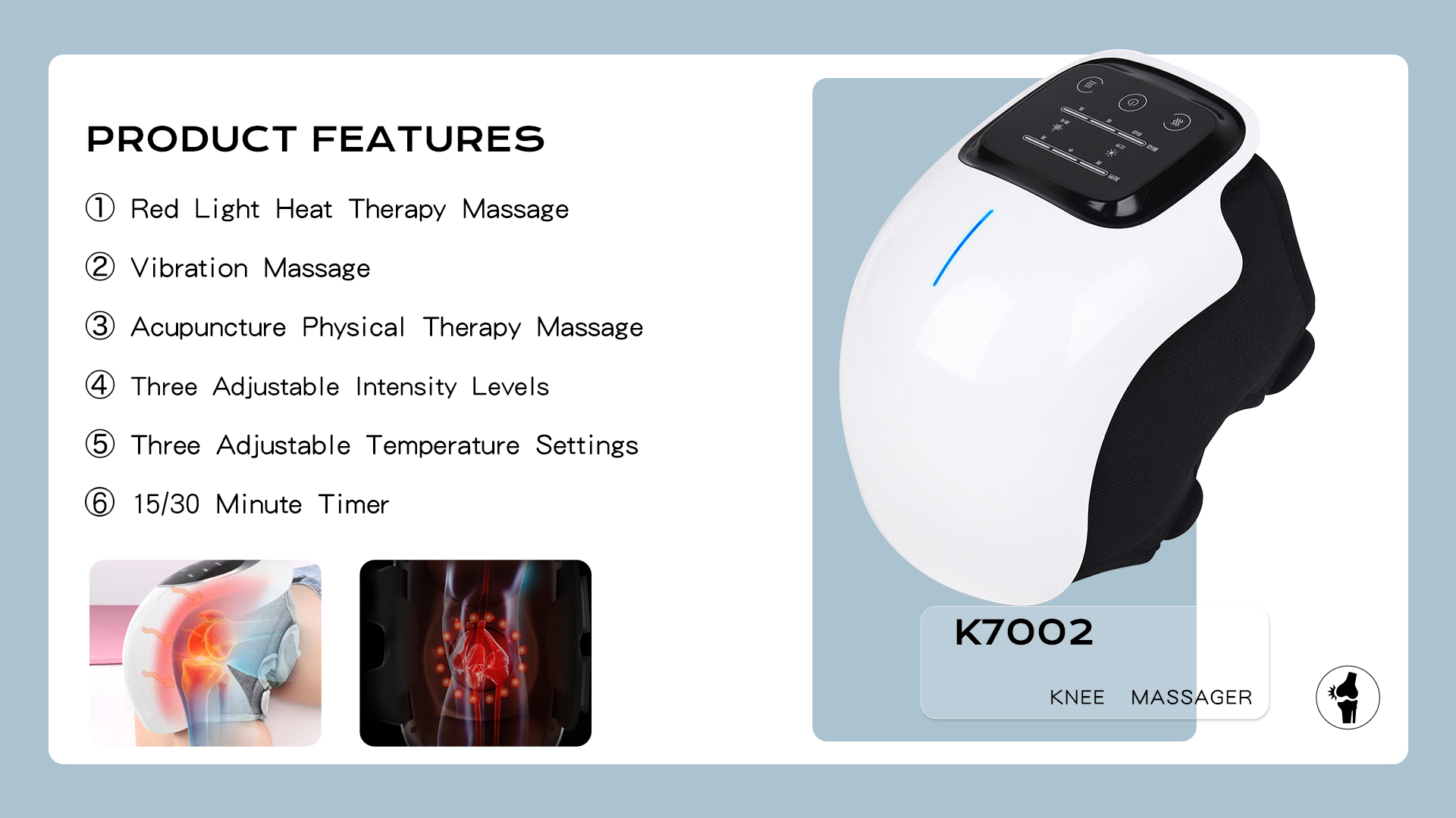 wireless abs knee massager with heat vibration therapy 1 year warranty-3