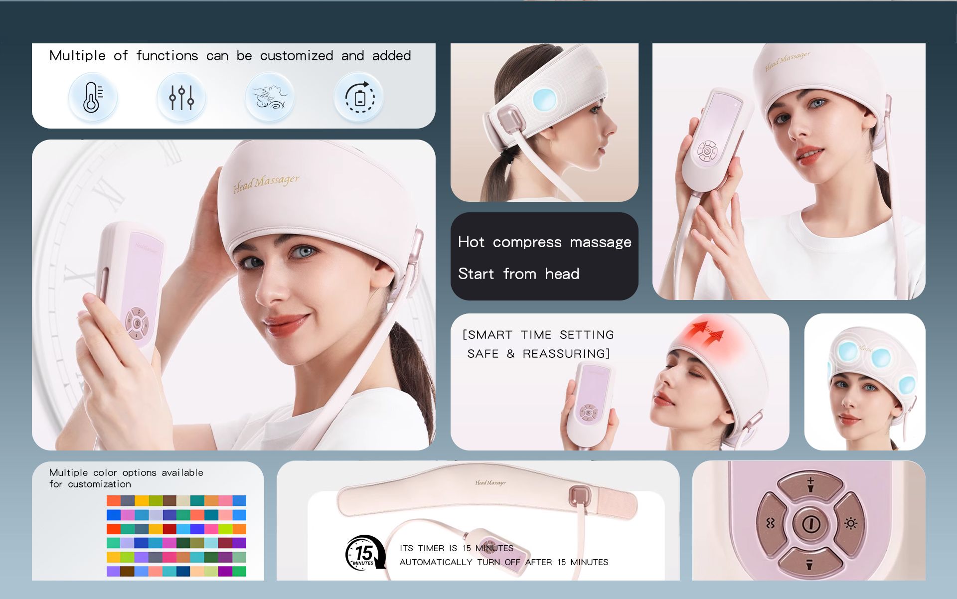product 6 zone electric head spa equipment heating wrap airbag head massager with scalp relaxing features-11