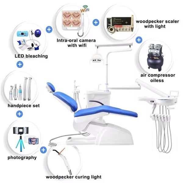 Comparing dental chair upholstery materials and colors