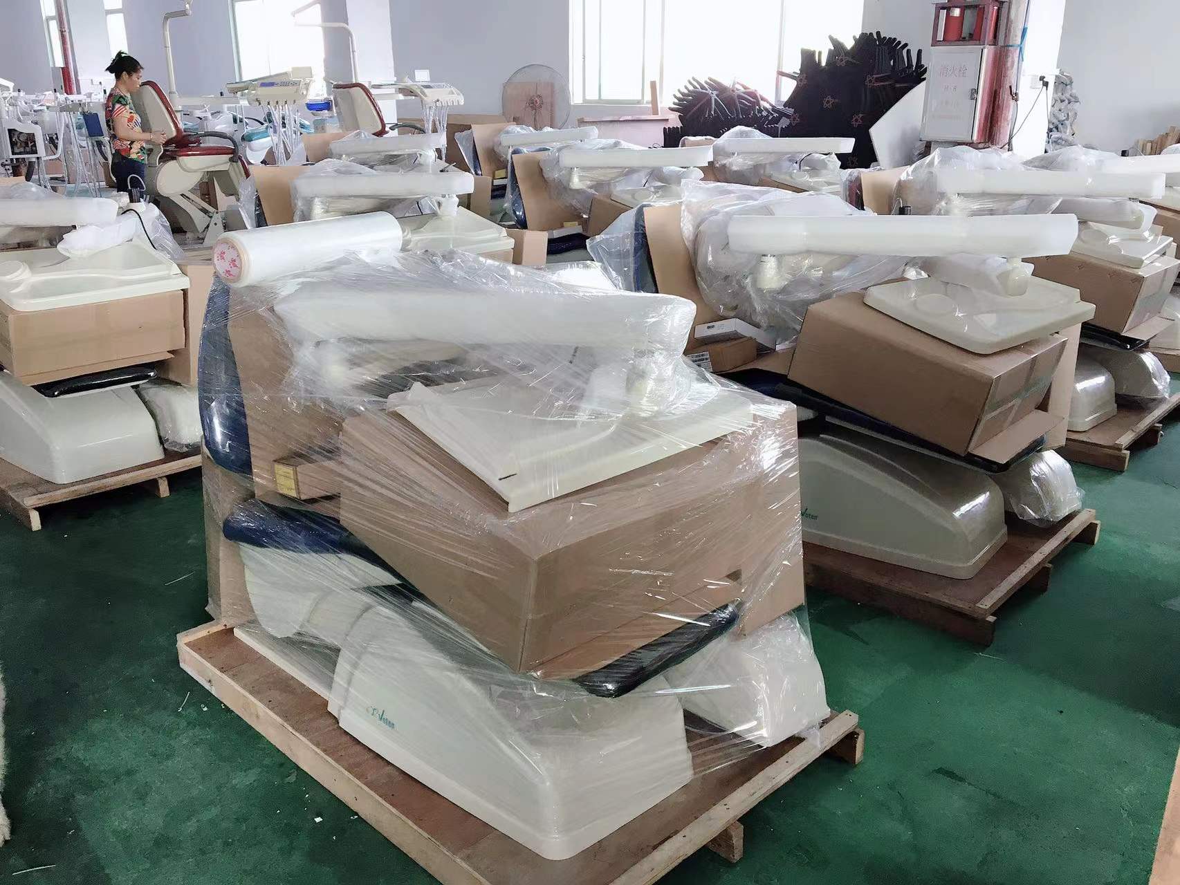 Cheap dental chairs unit price with Air compressor dental equipment Accessories set for sale supplier