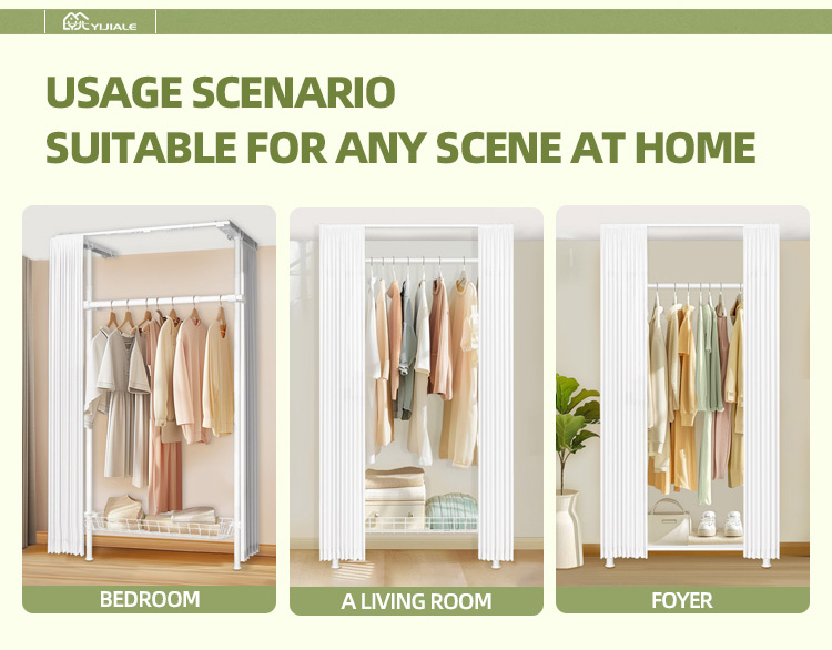 YIJIALE Assembling Storage Cabinets Design A Closet Custom Made Wardrobe Closet Baroque Wardrobe with Cloth manufacture