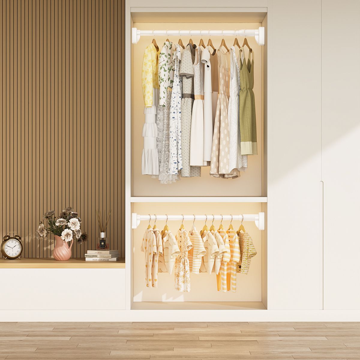 Projetado para diferentes tipos de roupas