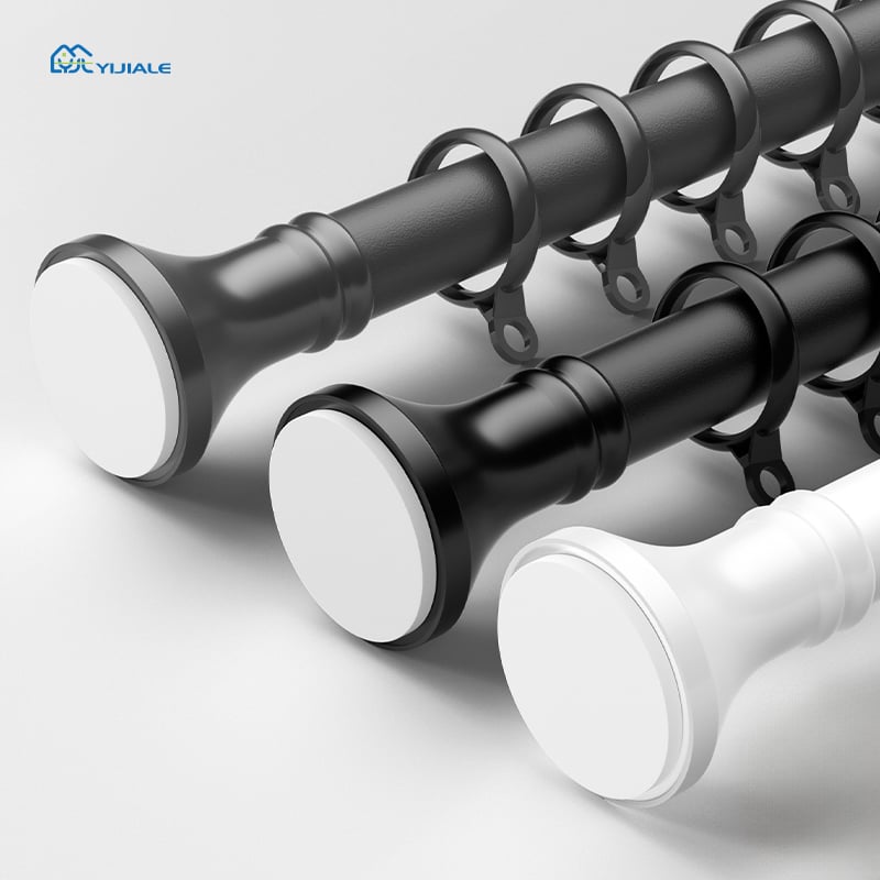 Tension Curtain Pole Factories Curtain Pipe Rod Expandable Adjustable Curtain Rod Window