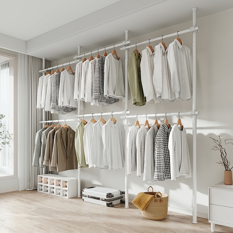 YIJIALE Black/White 4L6H DIY Portable Combination Wardrobe For Bedroom
