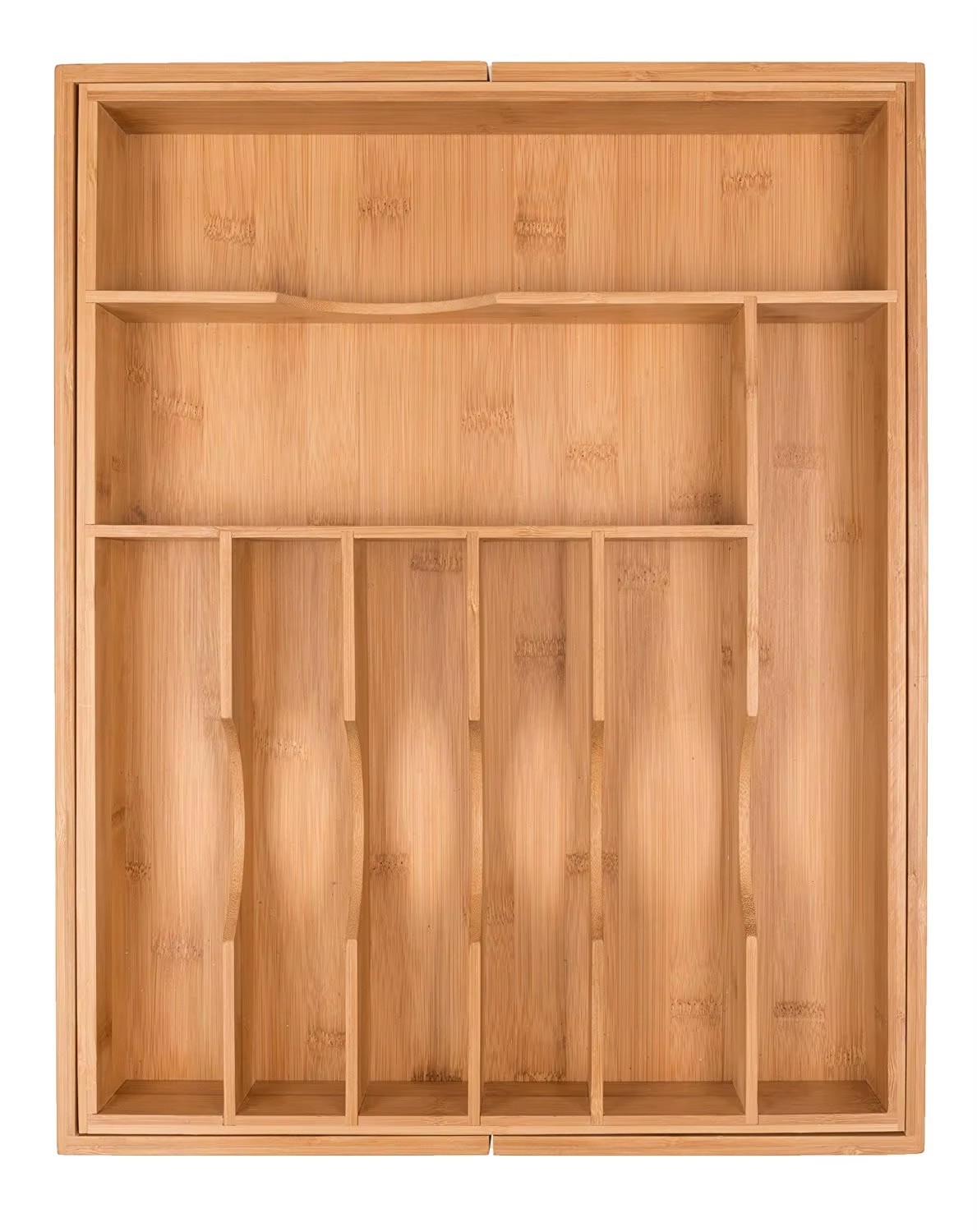 Bamboo Expandable Utensil Holder Cutlery Storage Tray Kitchen Drawer Organizer for Cutlery Silverware & Flatware Storage details
