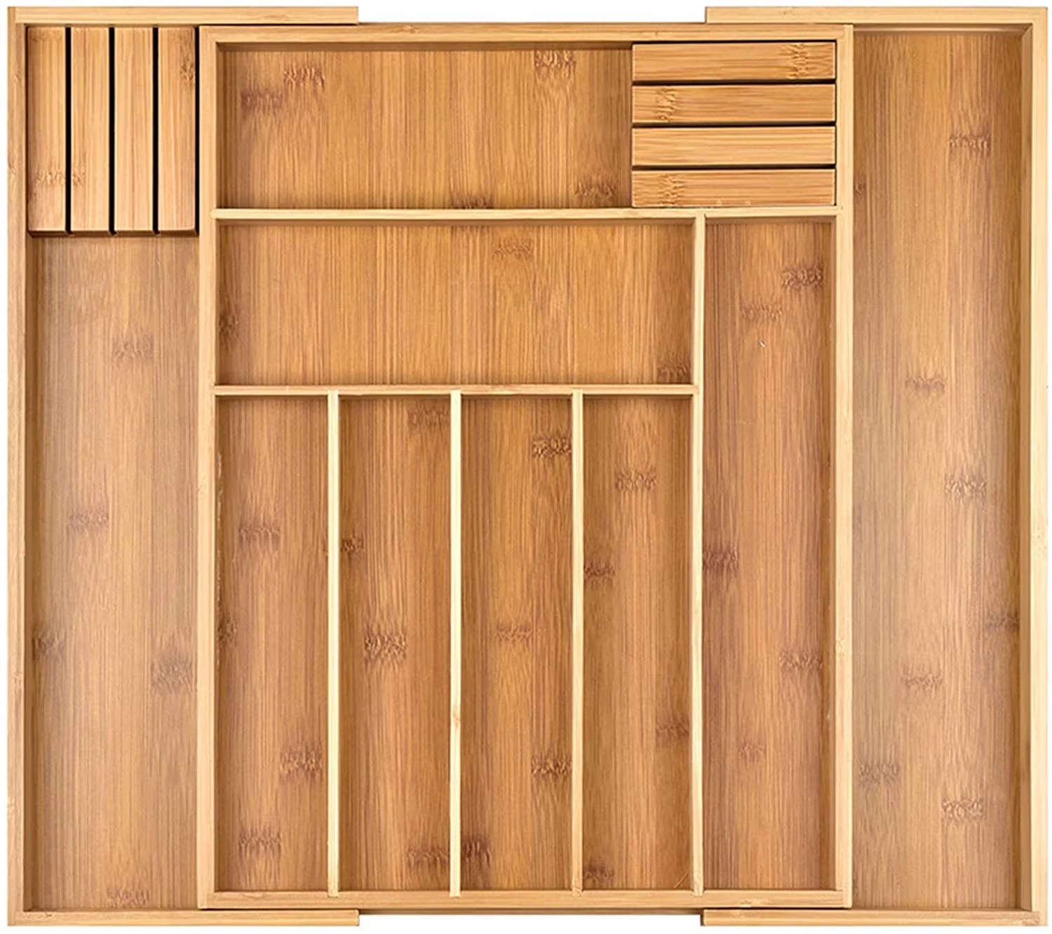 Wholesale Bamboo Expandable Cutlery Drawer Organizer Utensil Organizer for Kitchen details