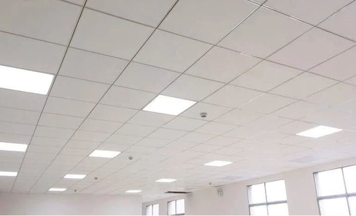 Modern 2x2 PVC Gypsum Ceiling Tiles Square Fireproof Design with Easy Ceiling Grid Installation manufacture
