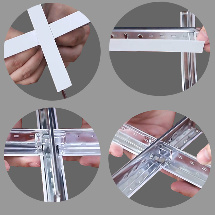 Modern Design Galvanized Steel T-Runner Main Tee and Cross Tee Wholesale Ceiling Grid Components for Office Buildings supplier