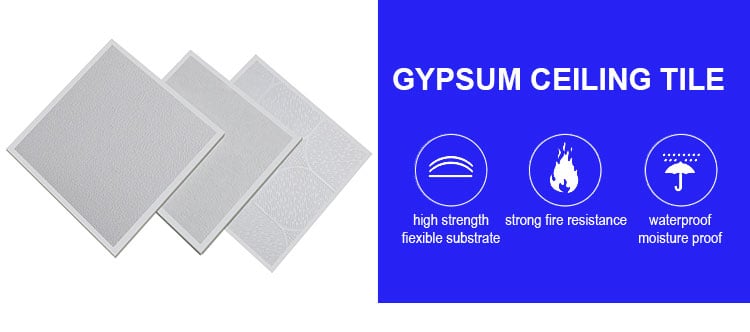 Modern 2x2 PVC Gypsum Ceiling Tiles Square Fireproof Design with Easy Ceiling Grid Installation supplier