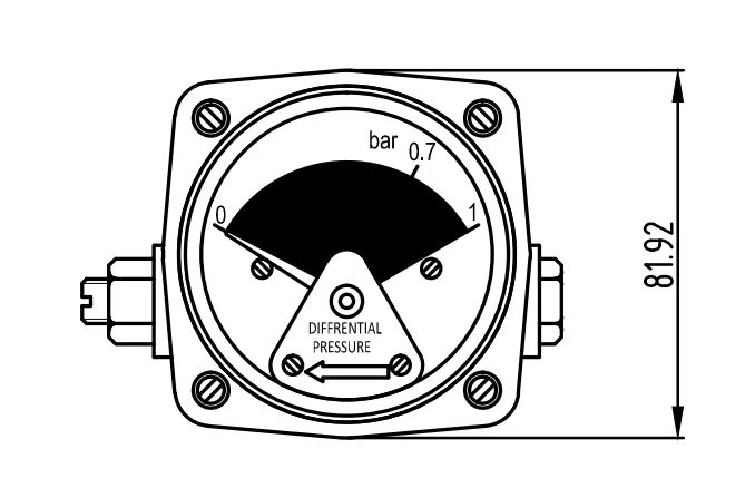 Hiross Differential Pressure Gauge for Compressed Air Filter manufacture