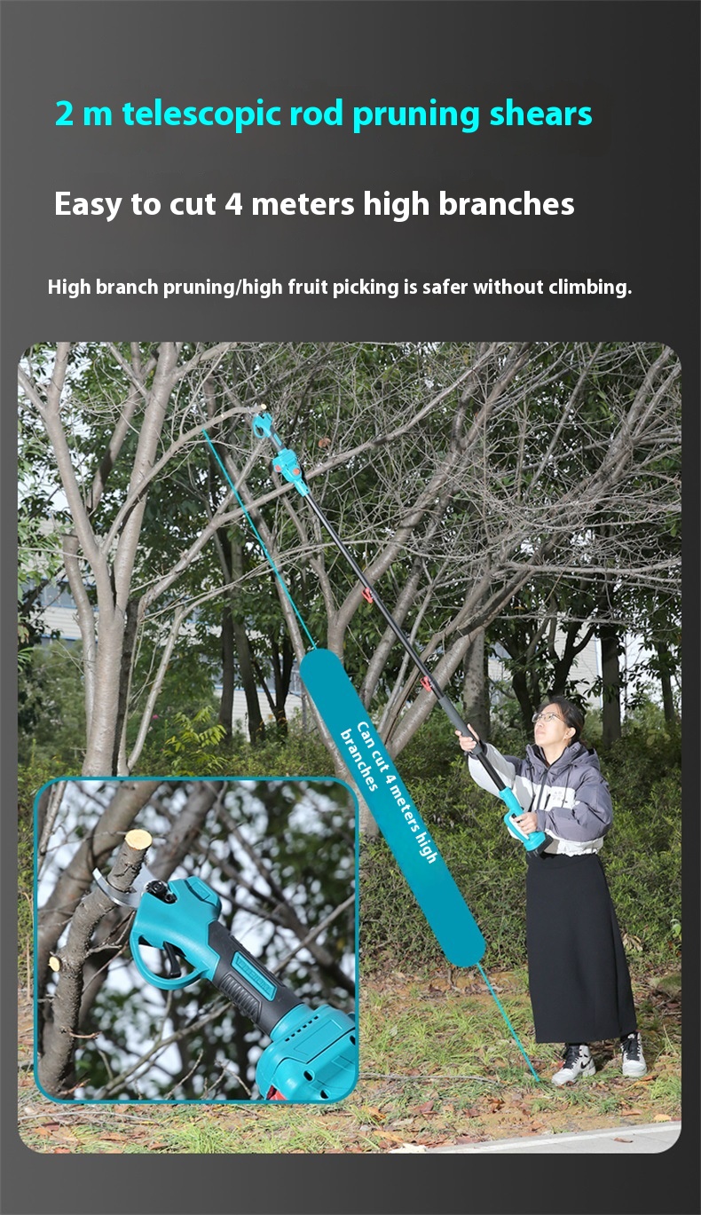 Electric Chain Saw Pruning Cutter Long Pole Chainsaw Garden Pruner Shears Plastic Metal Blade 36V Lithium Battery DIY Gardeners manufacture