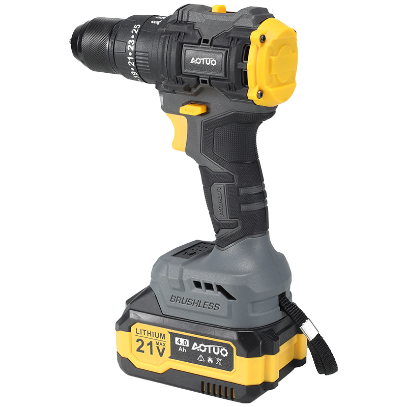 Brushless Electric Drill Impact Drill Rechargeable Lithium Battery 18-21V Two-Speed Adjustable Reversible Multi-Function manufacture
