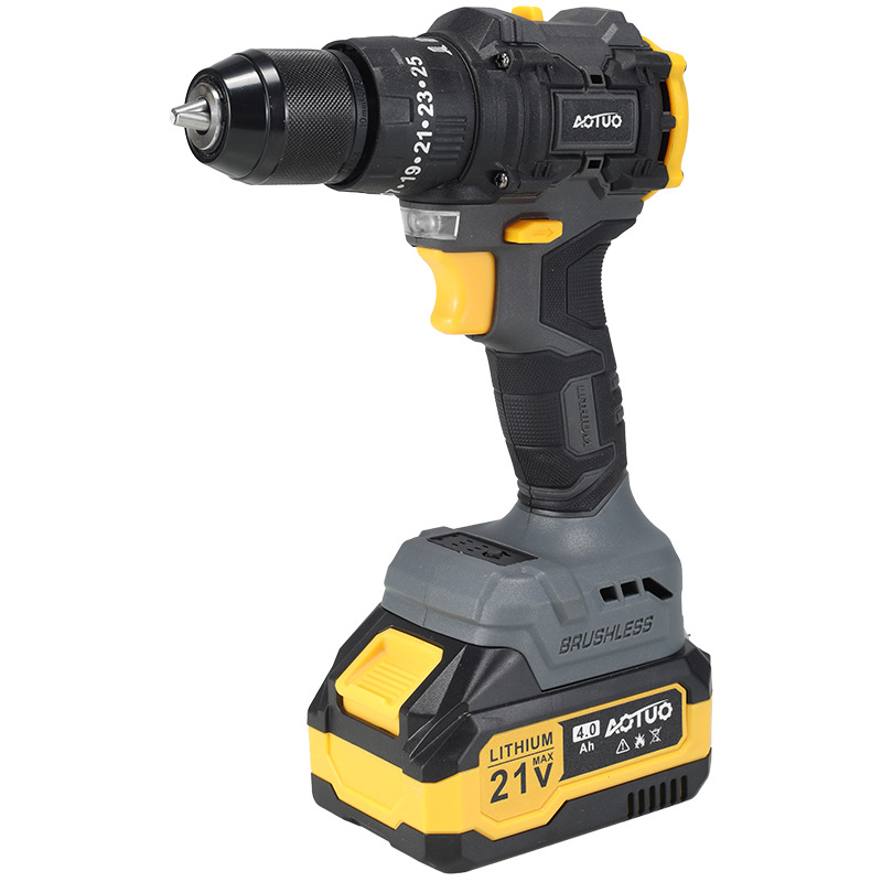 Brushless Electric Drill Impact Drill Rechargeable Lithium Battery 18-21V Two-Speed Adjustable Reversible Multi-Function supplier
