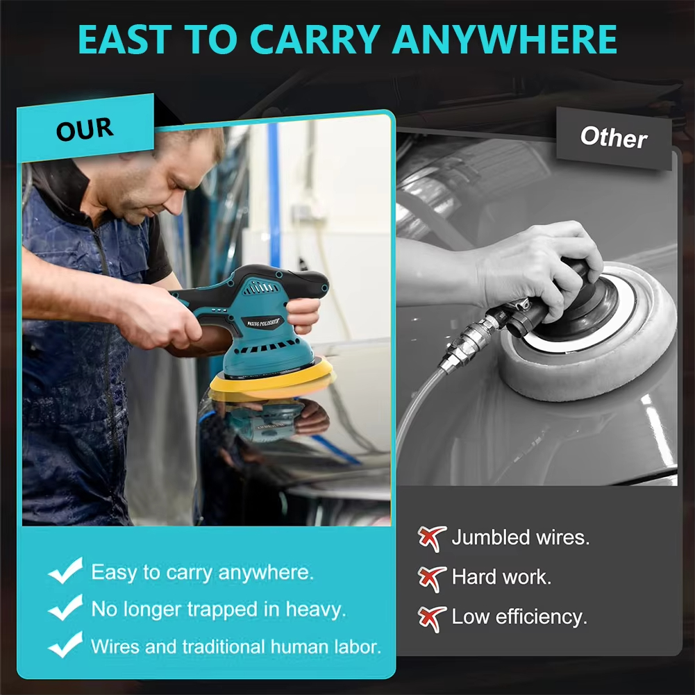 110-240V 5-Inch Industrial Grade Cordless Electric Polisher with Polishing Pad-General Purpose manufacture