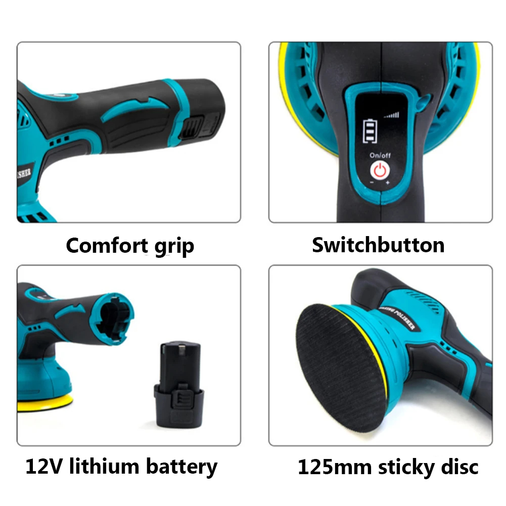 110-240V 5-Inch Industrial Grade Cordless Electric Polisher with Polishing Pad-General Purpose manufacture