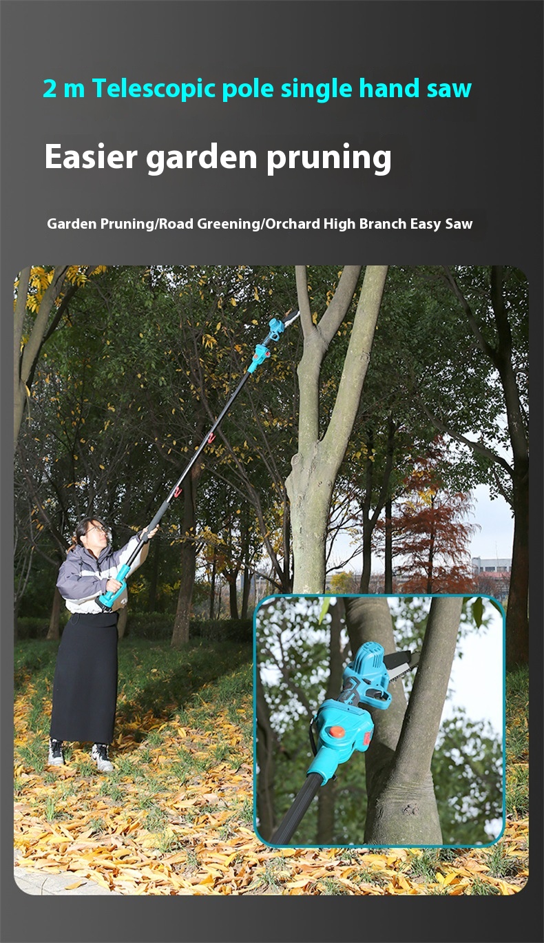 Electric Chain Saw Pruning Cutter Long Pole Chainsaw Garden Pruner Shears Plastic Metal Blade 36V Lithium Battery DIY Gardeners supplier