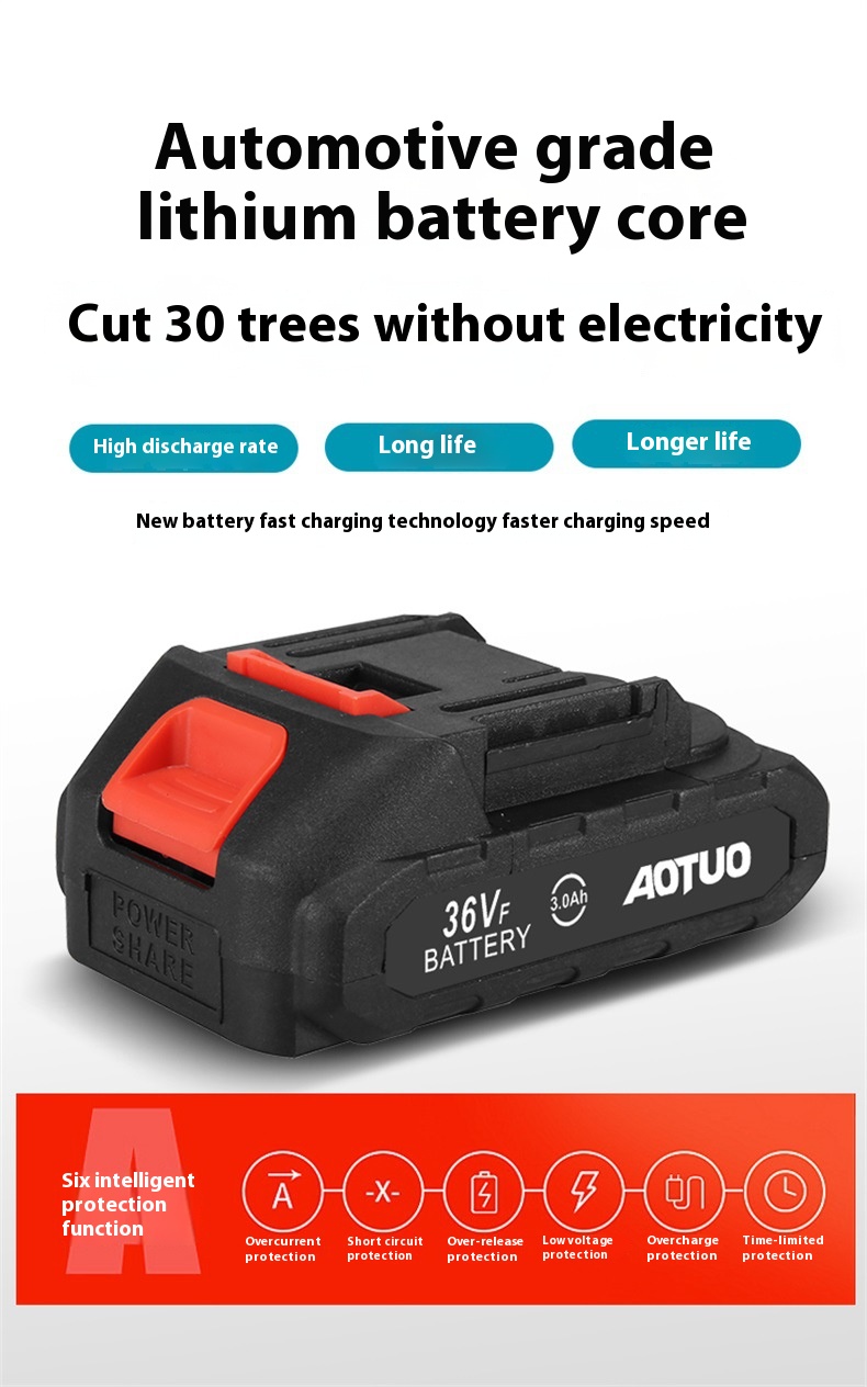 Electric Chain Saw Pruning Cutter Long Pole Chainsaw Garden Pruner Shears Plastic Metal Blade 36V Lithium Battery DIY Gardeners details