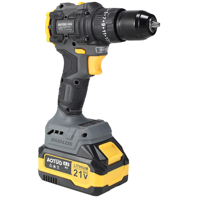 Brushless Electric Drill Impact Drill Rechargeable Lithium Battery 18-21V Two-Speed Adjustable Reversible Multi-Function manufacture