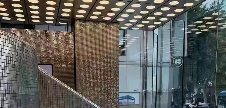 Wanddekoration im Bauprojekt