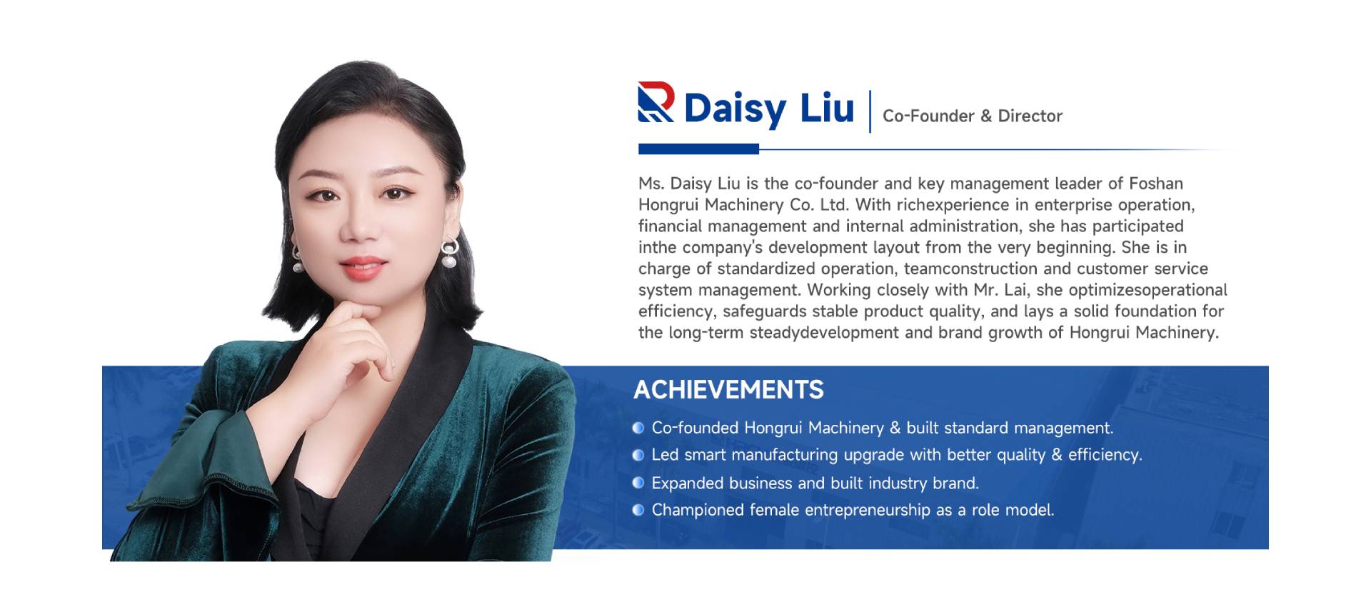 Perustajakumppani Daisy Liun profiili
