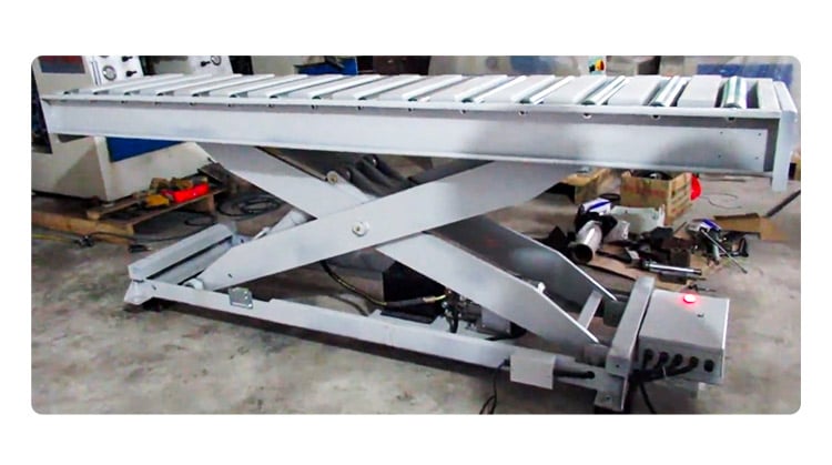 Electric Portable Hydraulic Lift Table 1000kg Roller Table Lift Platform Lifter manufacture
