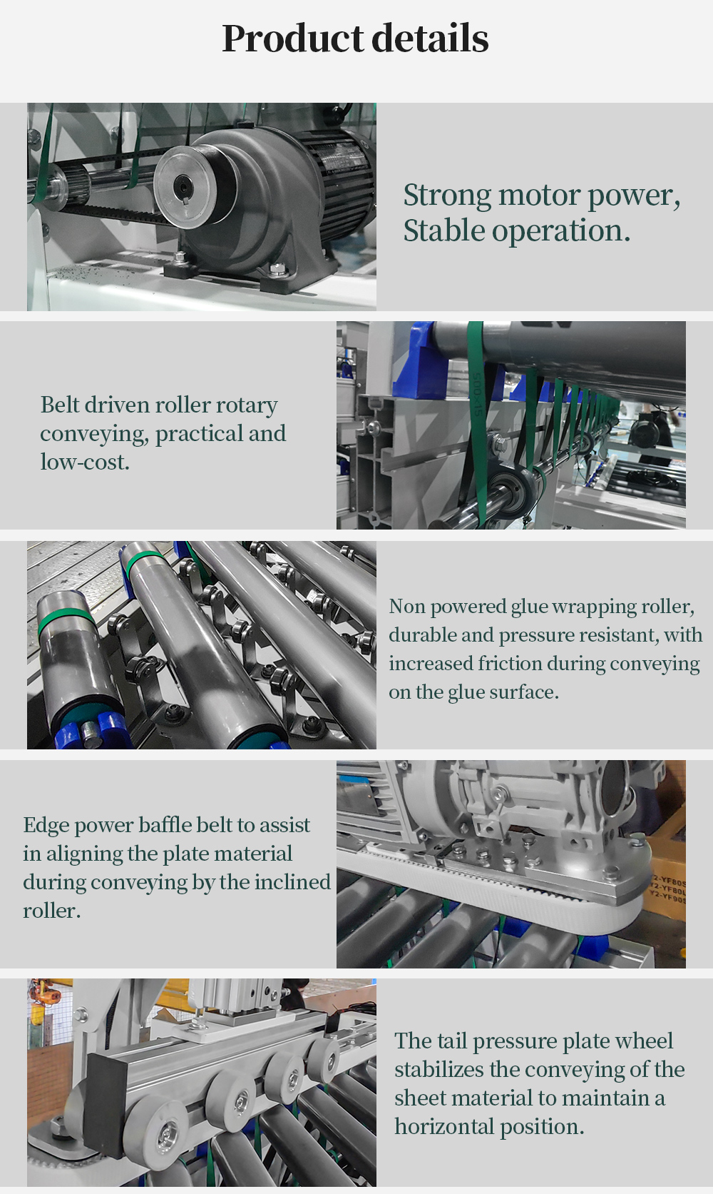 Hongrui High Quality Customizable Roller Brush Single Row Oblique Roller Table supplier
