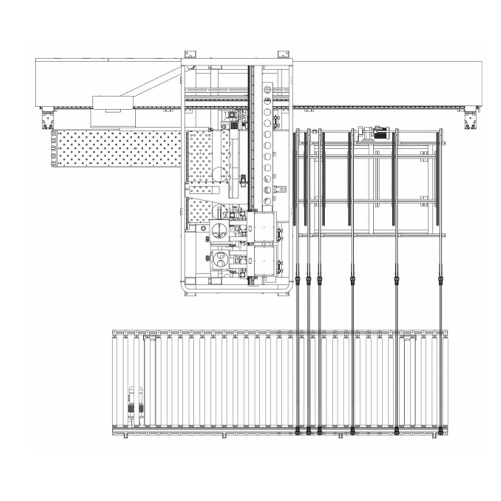Double Heads 6 Sides CNC Drilling Machine Wood CNC Holing Boring Machine production line rollers