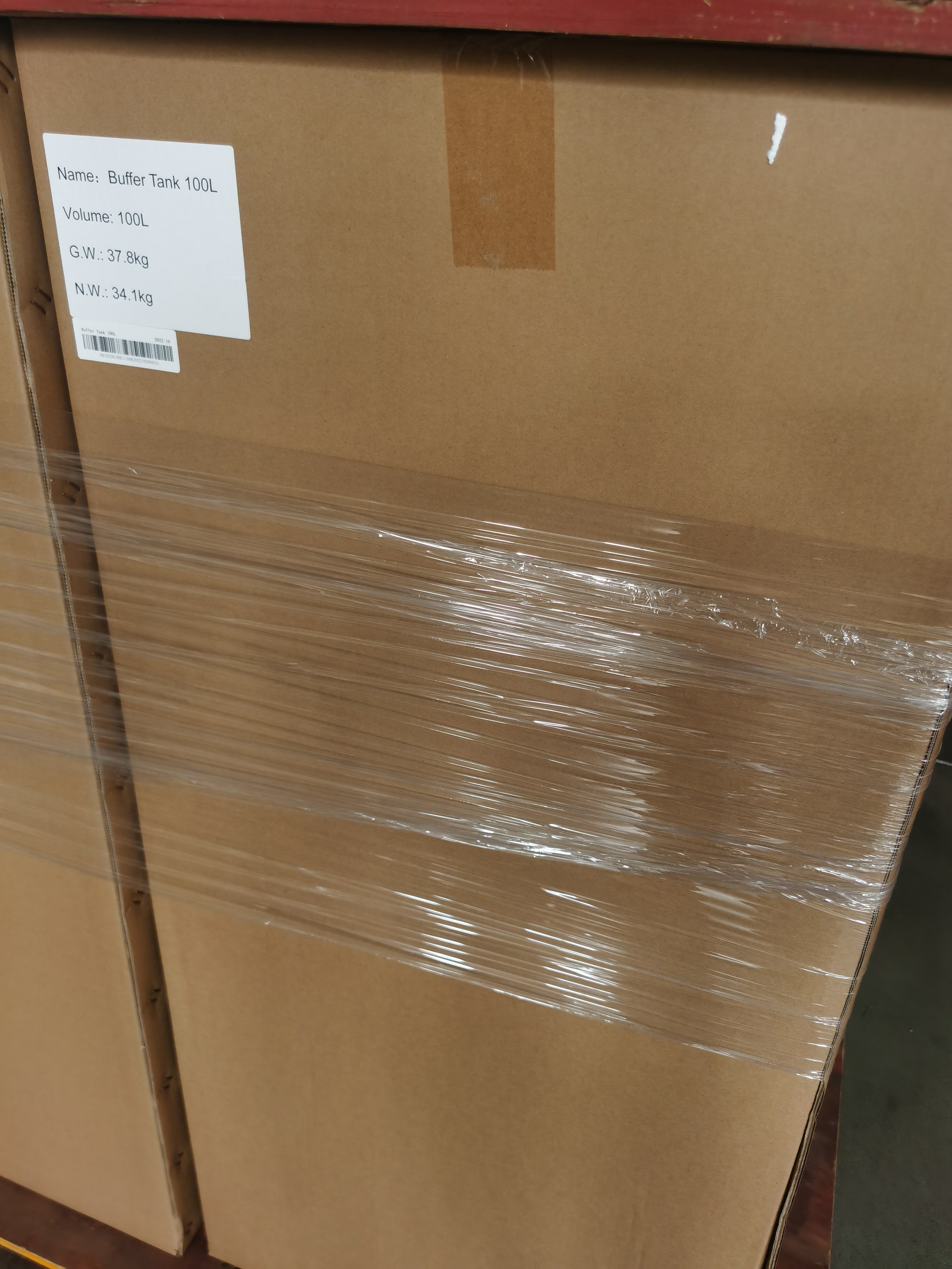 Professional enamel stainless steel buffer tank factory Air Source Heat Pump Water Tank heater coiled pipe DHW hot water storage details