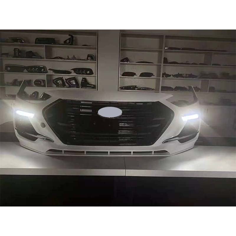 High Quality Primming BLACK Lip Body Kit Spoiler Front Car Bumper Parts For Hyundai Elantra Bumper 2018 factory