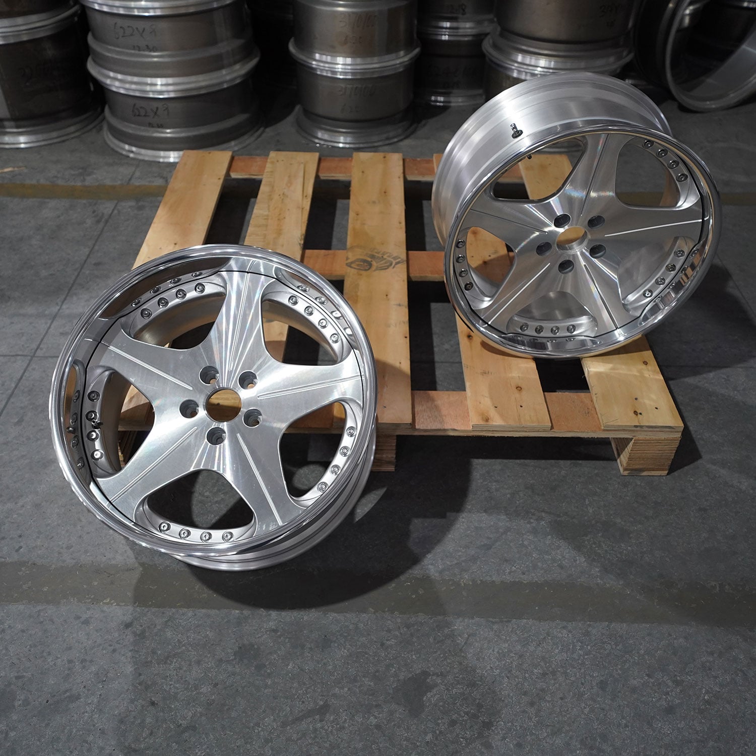 3-teiliger Gussrad benutzerdefinierte Größe von 12“-32”