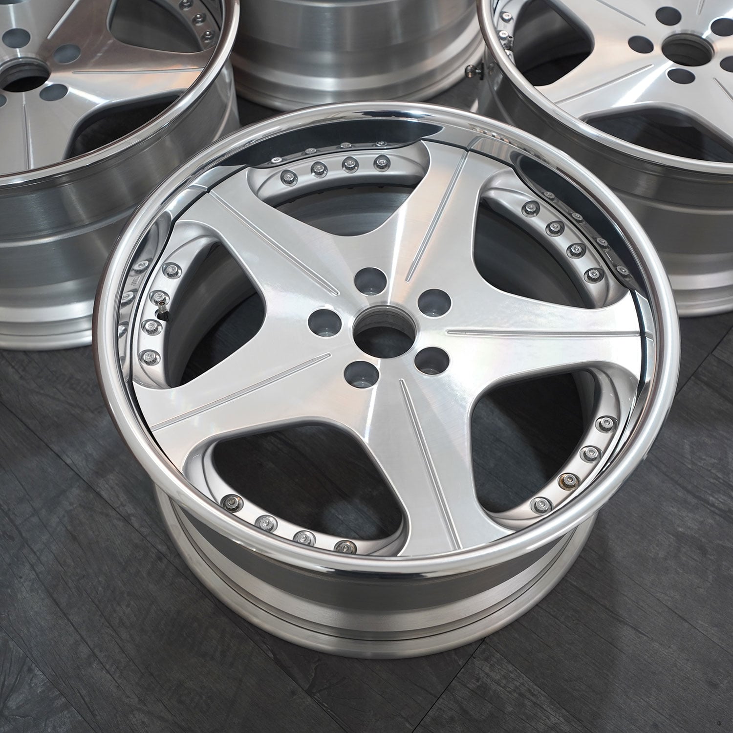 3-teiliger Gussrad benutzerdefinierte Größe von 12“-32”