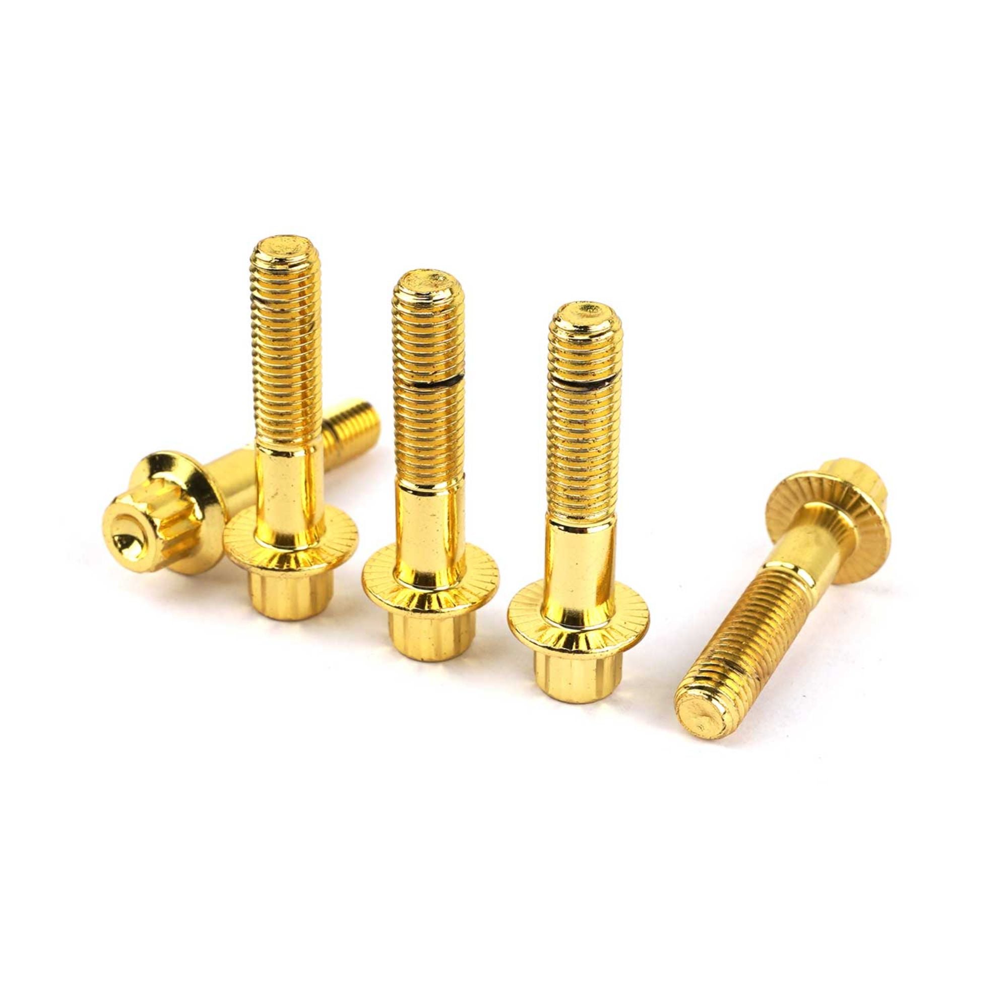 Goldene Chrom-Bolzen