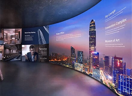 P1.86 curved led display