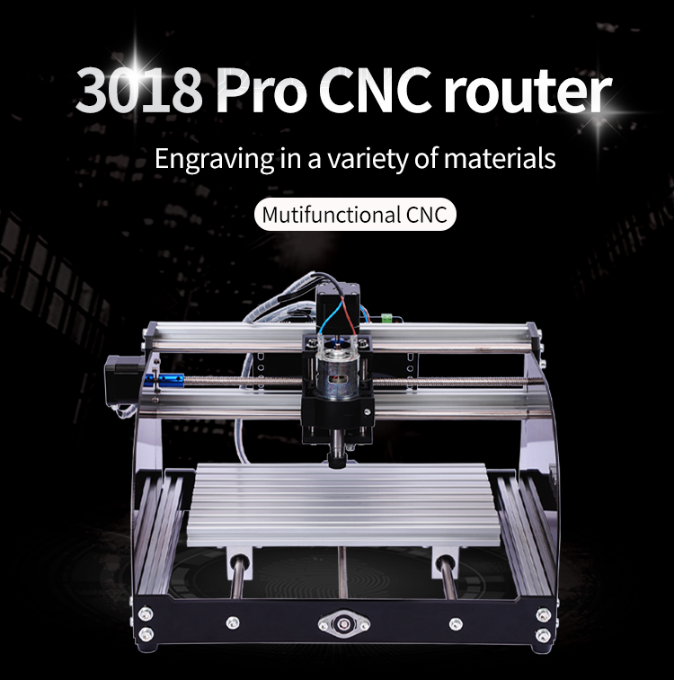 PRTCNC cnc 3018 pro Engraving Machine CNC Router Mini Laser for Wood PVC Paper Leather Bamboo MDF supplier