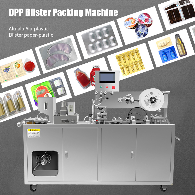 DPP-140 CE ISO Food Industrial Candy Chocolate Chewing Gum Custom Mold Aluminum-plastic Blister Packaging Machine details